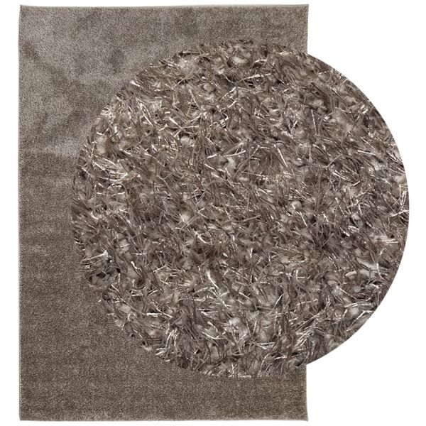 vidaXL Tapis ISTAN à poils longs aspect brillant gris 120x170 cm