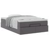 VidaXL Cadre de lit ottoman avec matelas gris 120x200 cm similicuir