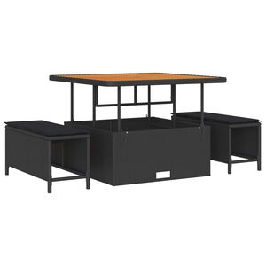 vidaXL Ensemble de canap&eacute; de jardin avec coussin 8 pcs Noir