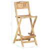vidaXL Chaises de bar de jardin pliables lot de 2 Bois manguier solide