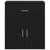 vidaXL Buffet avec tiroir Ch&ecirc;ne noir 60 x 31 x 70 cm Bois d'ing&eacute;nierie