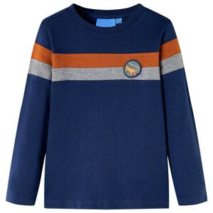 T-shirt enfants &agrave; manches longues bleu marine 104