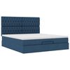 VidaXL Cadre de lit ottoman avec matelas bleu 160x200 cm tissu