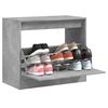 vidaXL Armoire &agrave; chaussures gris b&eacute;ton 80x42x69 cm bois d'ing&eacute;nierie