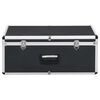 vidaXL Boîtes de rangement 2 pcs Noir Aluminium