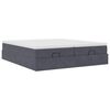 VidaXL Cadre de lit ottoman avec matelas gris foncé 180x200cm velours