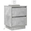 vidaXL Cabinet de chevet avec tiroir Gris b&eacute;ton 39 x 34,5 x 50 cm