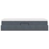 vidaXL Lit avec rangement et matelas Gris fonc&eacute; 100 x 200 cm Velours