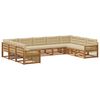 vidaXL Ensemble de canap&eacute;s d'ext&eacute;rieur 9 pc Naturel et Beige