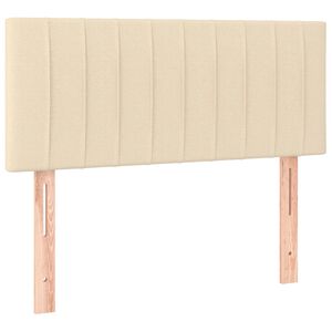 vidaXL T&ecirc;te de lit Cr&egrave;me 100x5x78/88 cm Tissu
