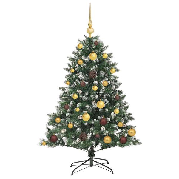 vidaXL Sapin de No&euml;l artificiel Vert 120 cm PVC, plastique et acier