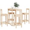 vidaXL Ensemble de bar 5 pcs Bois de pin massif