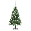 vidaXL Sapin de No&euml;l artificiel Vert 120 cm PVC, Acier et Plastique