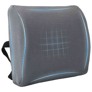 vidaXL Coussin dorsal Gris Mousse &agrave; m&eacute;moire de forme 36 x 30 x 12 cm