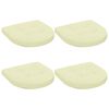 vidaXL Coussins de si&egrave;ge 4 pi&egrave;ces 4 pc 100 % polyester Cr&egrave;me