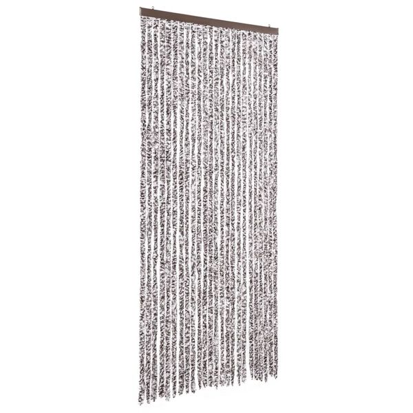 vidaXL Rideau anti-mouches marron et beige 100x230 cm chenille