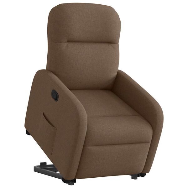 vidaXL Fauteuil inclinable Marron Tissu