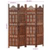 vidaXL Cloison de s&eacute;paration 4 panneaux Marron 160x165cm Bois manguier