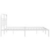 vidaXL Cadre de lit métal sans matelas et tête de lit blanc 135x190 cm