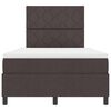 vidaXL Lit &agrave; ressorts avec matelas Marron fonc&eacute; 120 x 200 cm tissu