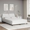 vidaXL Cadre de lit sans matelas Zadar blanc 120x200 cm similicuir