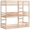 vidaXL Lit superposé triple sans matelas 75x190 cm bois de pin massif