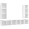 vidaXL Meubles TV muraux 4 pcs Blanc Bois d'ing&eacute;nierie