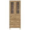 vidaXL Haut Armoire avec tiroir Ch&ecirc;ne artisanal 69,5 x 34 x 180 cm