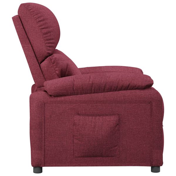 vidaXL Fauteuil inclinable Rouge bordeaux Tissu