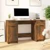 vidaXL Bureau avec armoire lat&eacute;rale Ch&ecirc;ne fum&eacute; Bois d'ing&eacute;nierie