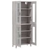 vidaXL Buffet haut Sonoma gris 69,5x34x180 cm Bois d'ing&eacute;nierie