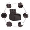 vidaXL Fauteuil inclinable Marron fonc&eacute; Tissu