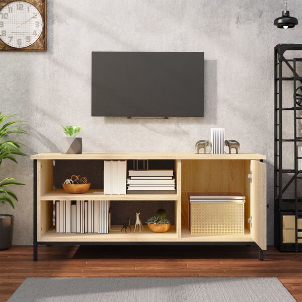 vidaXL Meuble TV ch&ecirc;ne sonoma 100x40x45 cm bois d'ing&eacute;nierie