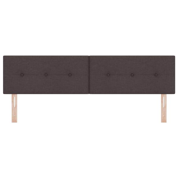 vidaXL T&ecirc;te de lit avec t&ecirc;te de lit Marron fonc&eacute; 180 cm tissu
