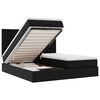 vidaXL Lit ottoman avec matelas & LED Noir 160x200cm similicuir