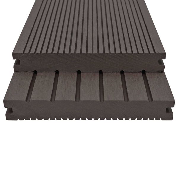 vidaXL Planche de terrasse 4 pcs Marron fonc&eacute; WPC
