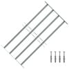 vidaXL Grilles de fen&ecirc;tres 700-1050 mm Acier galvanis&eacute; Argent&eacute;
