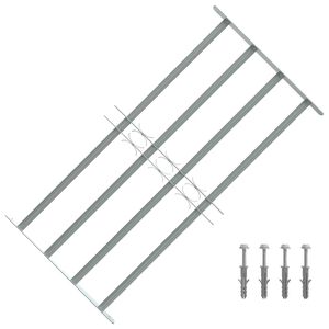 vidaXL Grille r&eacute;glable de s&eacute;curit&eacute; de fen&ecirc;tres et 4 barres 700-1050 mm