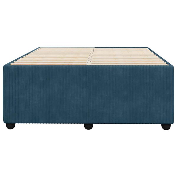 vidaXL Cadre de lit sans matelas bleu 120x200 cm velours