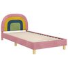 vidaXL Cadre de lit pour enfants avec tête de lit Rose 80 x 200 cm