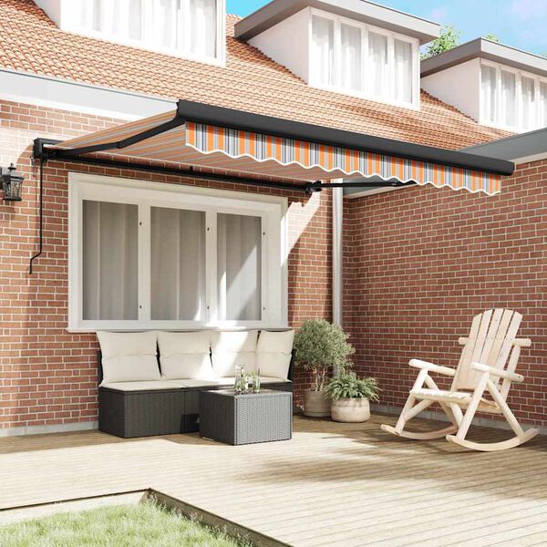 vidaXL Auvent Multicolore 350 x 250 x 165 cm Polyester et Aluminium