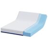 vidaXL Matelas Blanc et Bleu 140 x 200 cm Tissu jacquard