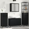 vidaXL Ensemble de mobilier de salle de bain avec tiroir Ch&ecirc;ne noir