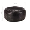 vidaXL Pouf 60 x 30 cm Noir Cuir véritable de chèvre