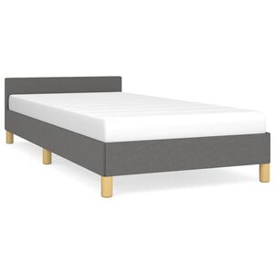 vidaXL Cadre de lit sans matelas gris fonc&eacute; 80x200 cm tissu