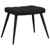 vidaXL Chaise de relaxation avec tabouret Noir Tissu