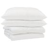 vidaXL Duvet d'&eacute;t&eacute; simple avec oreiller 3 pcs Blanc Microfibre