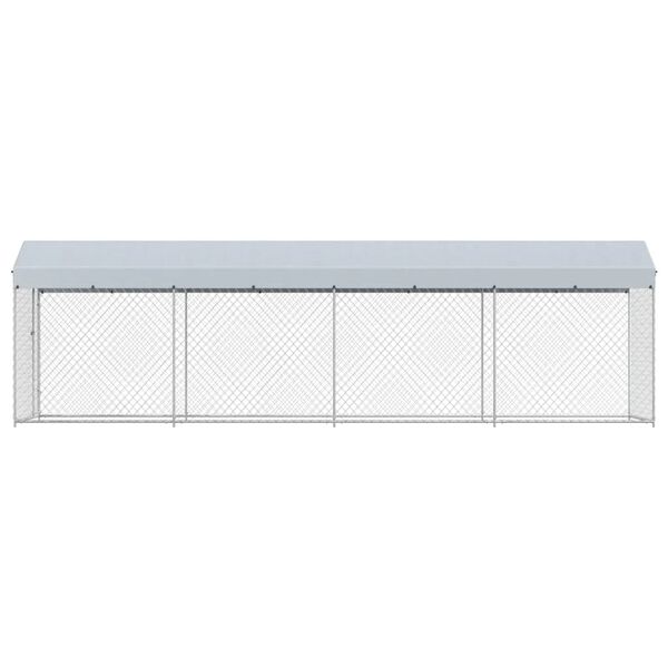 vidaXL Chenil ext&eacute;rieur avec toit pour chiens 760x190x225 cm