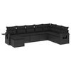 vidaXL Salon de jardin 8 pcs avec coussins noir r&eacute;sine tress&eacute;e