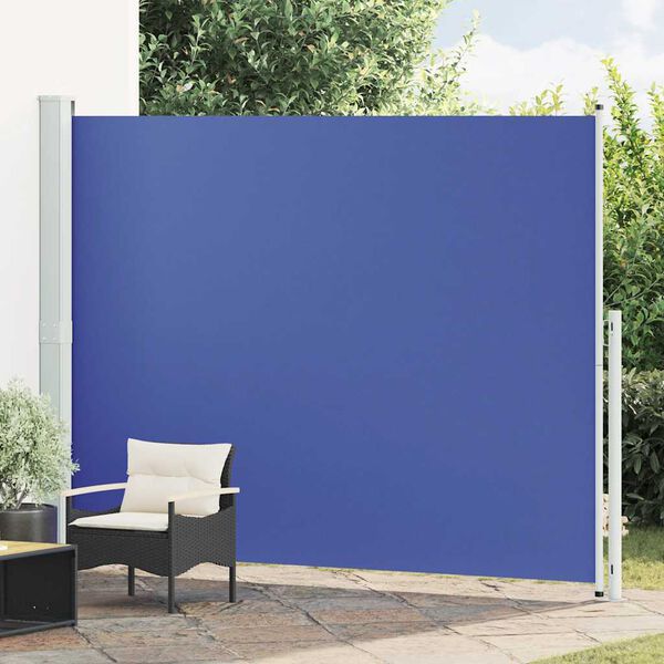 vidaXL Auvent lat&eacute;ral r&eacute;tractable de patio 220x300 cm Bleu
